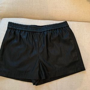 BCBG faux leather shorts